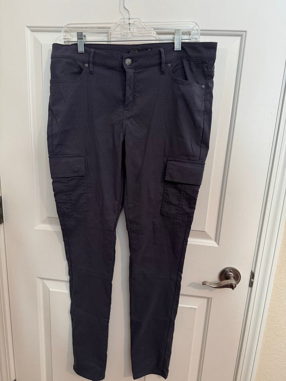 PrAna Women's Meme Pants W4MEMP315 Hiking Climbing Outdoor Cargo Dark Gray 12